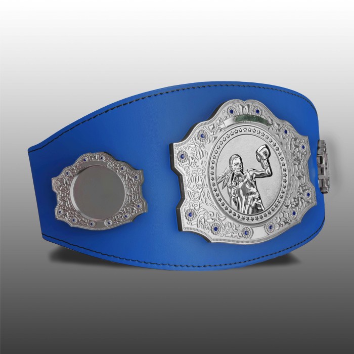 SILVER CHAMPIONSHIP BELT - XXLMIDI/S/FEMS - AVAILABLE IN 4 LEATHER COLOURS